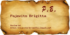 Pajevits Brigitta névjegykártya